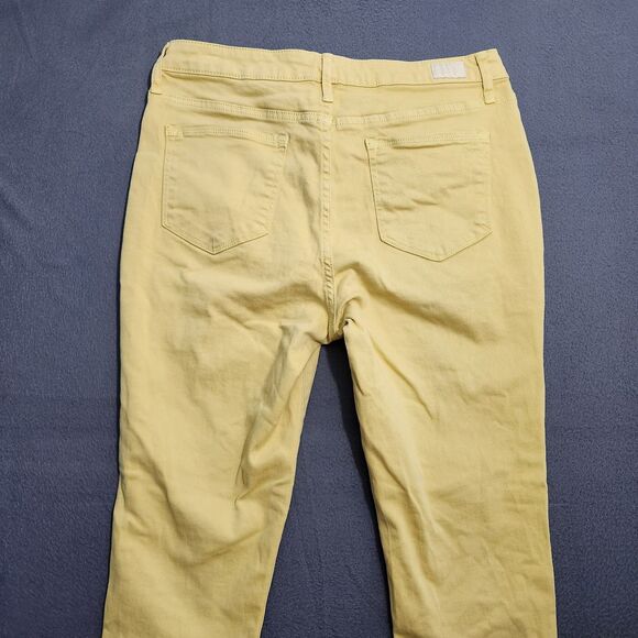 Seven7 Women 10 Yellow Utility Mid Rise Ankle Skinny Jeans - Picture 4 of 13